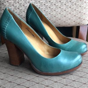 Kork-Ease Green Leather Women’s shoes